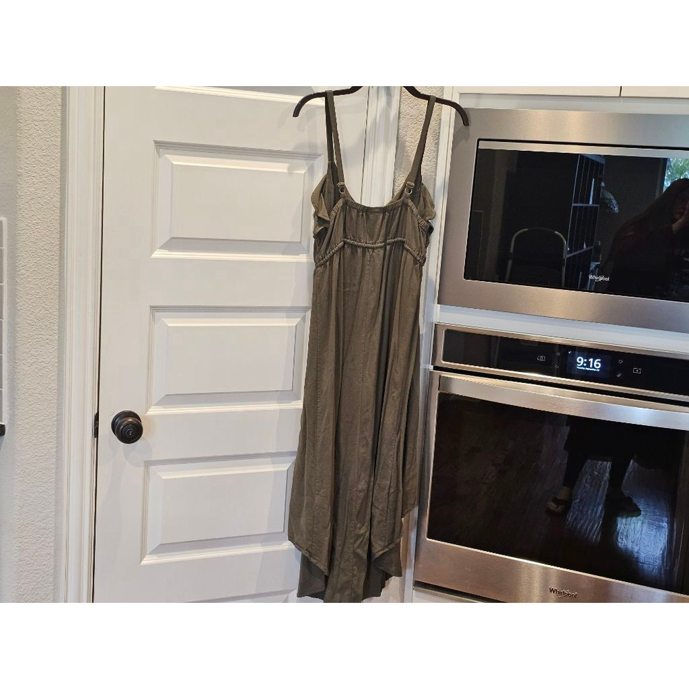Torrid Olive Green Ruffle Top Hi-Low Synch-Waist Dress Size L (0X) - Picture 9 of 13